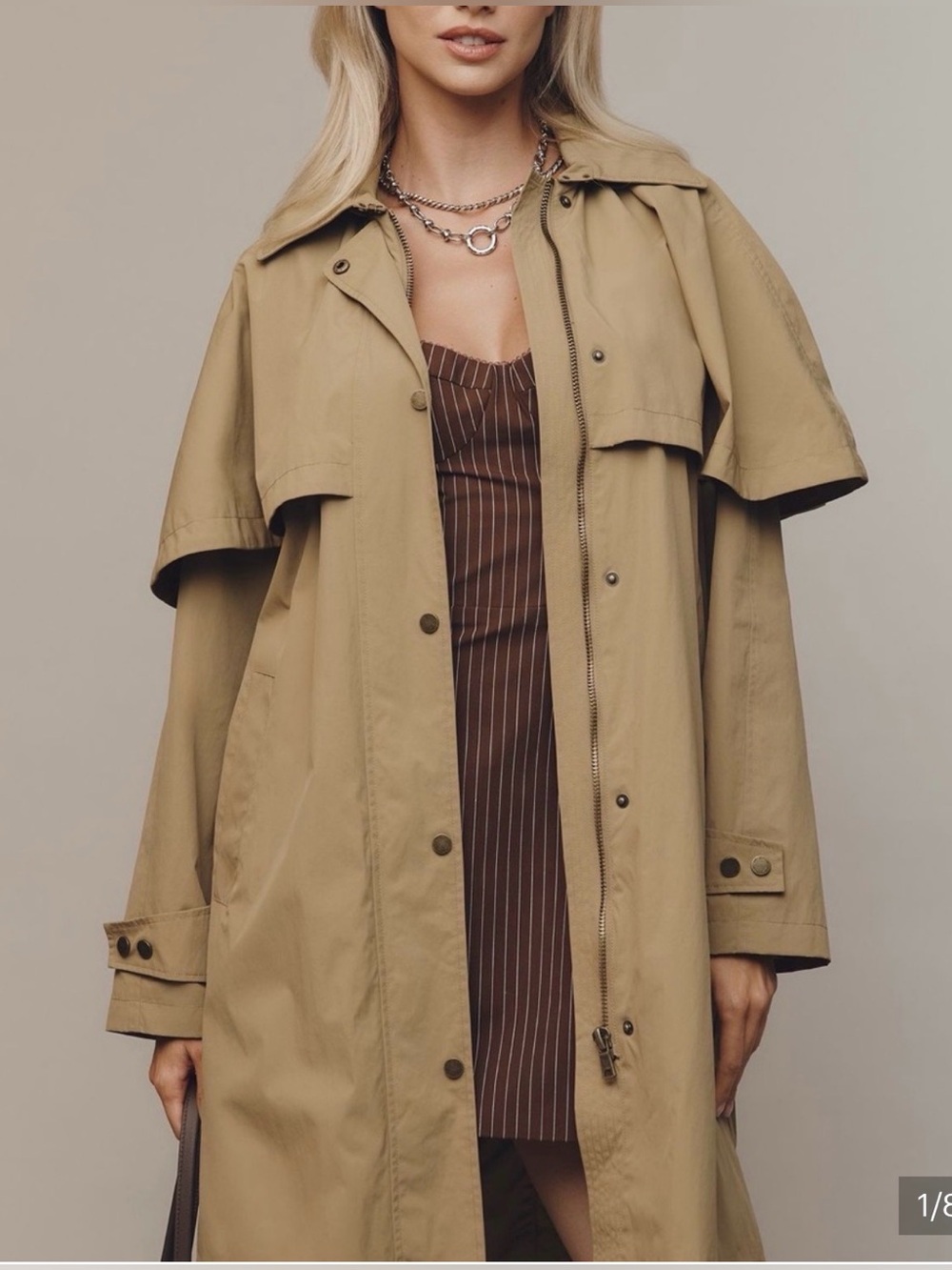 Avec Les Filles Hooded Cape Raincoat